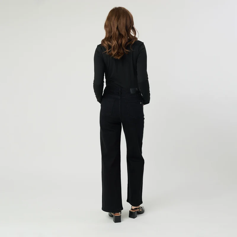 Jean Droit Avec Strasses