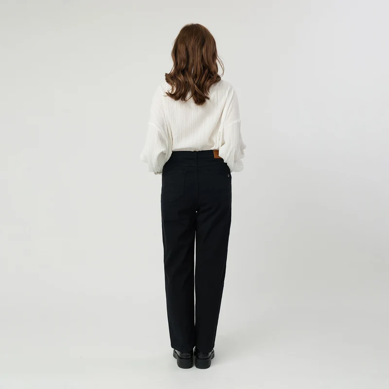 Pantalon Droit Boutons Fantaisie