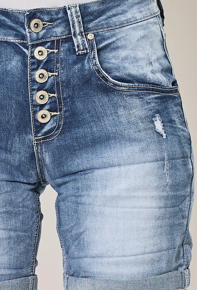 Short Maéva en Jean Effet Déchiré