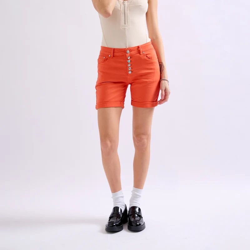 Short Couleurs Avec Boutons Fantaisies