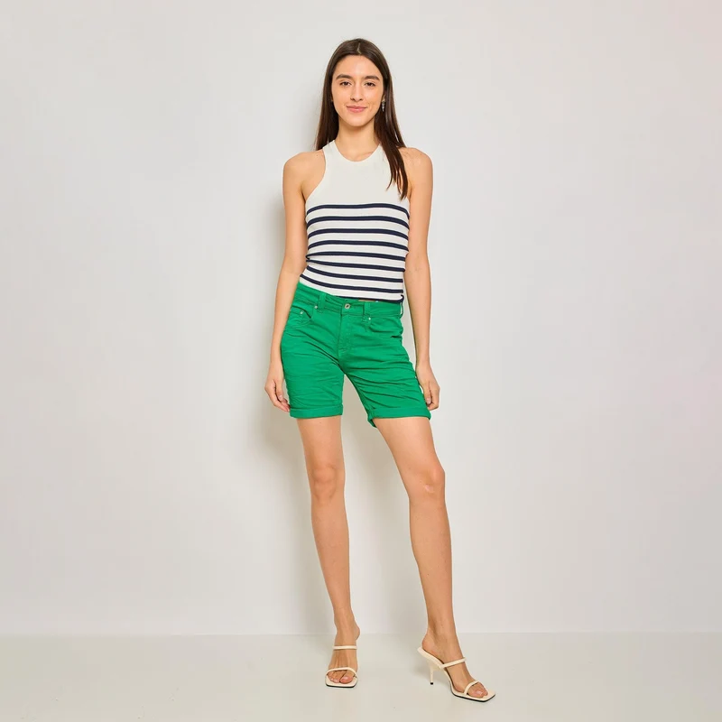 Short Marine en JoggJeans Couleurs Zip