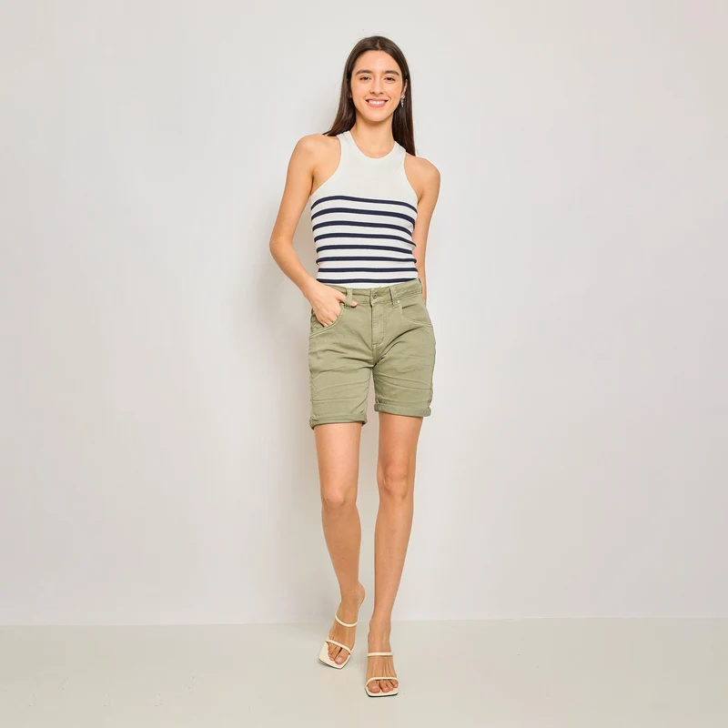Short Marine en JoggJeans Couleurs Zip