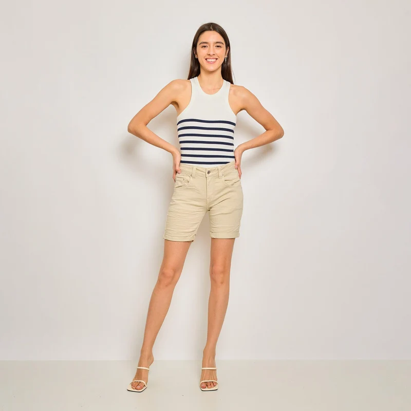 Short Marine en JoggJeans Couleurs Zip