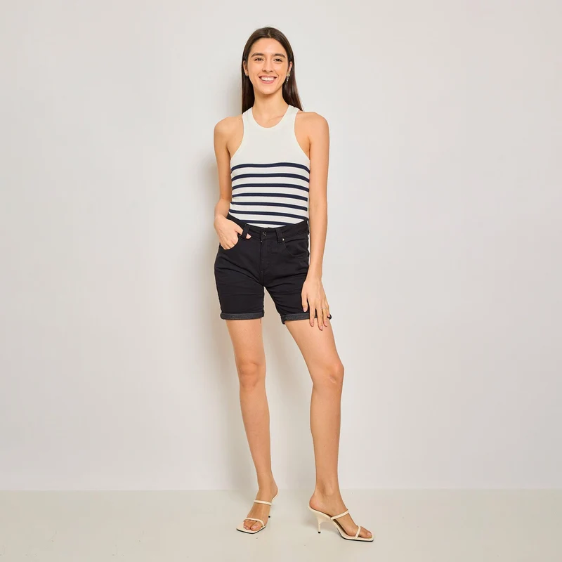 Short Marine en JoggJeans Couleurs Zip