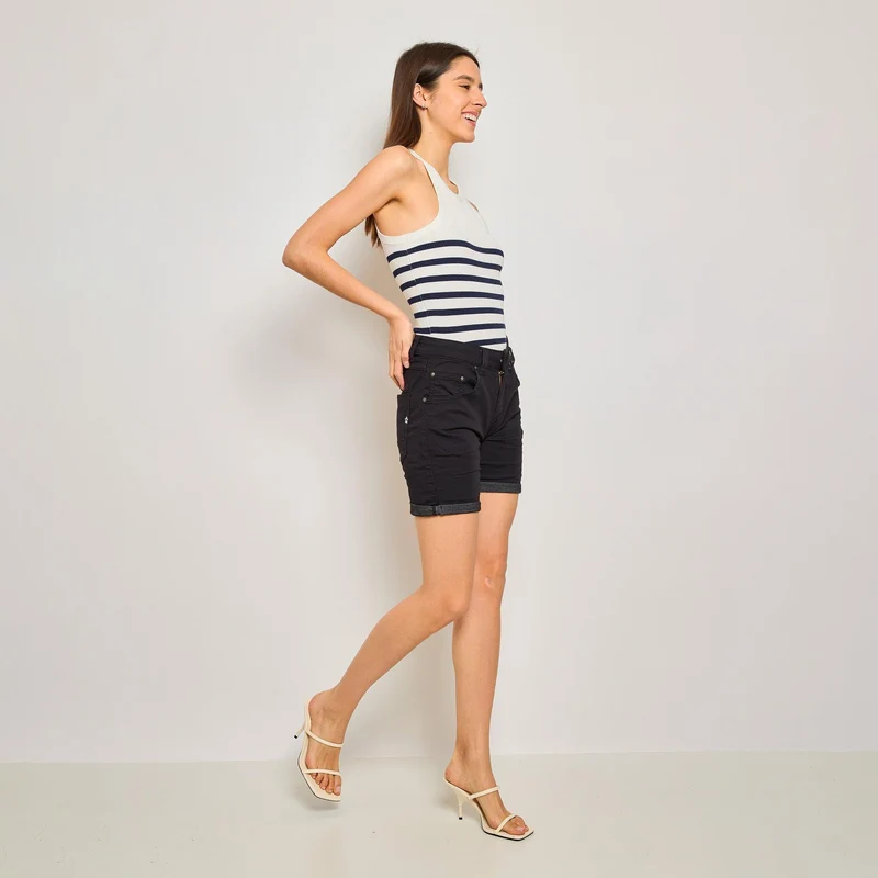 Short Marine en JoggJeans Couleurs Zip