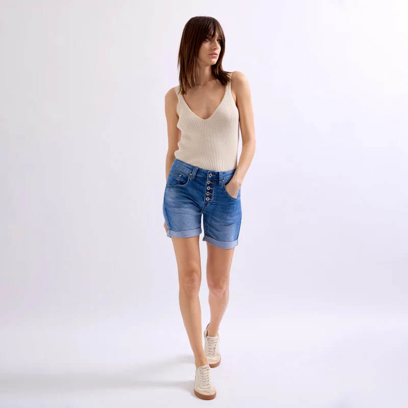 Short Marine en JoggJeans Classiques 5 Boutons