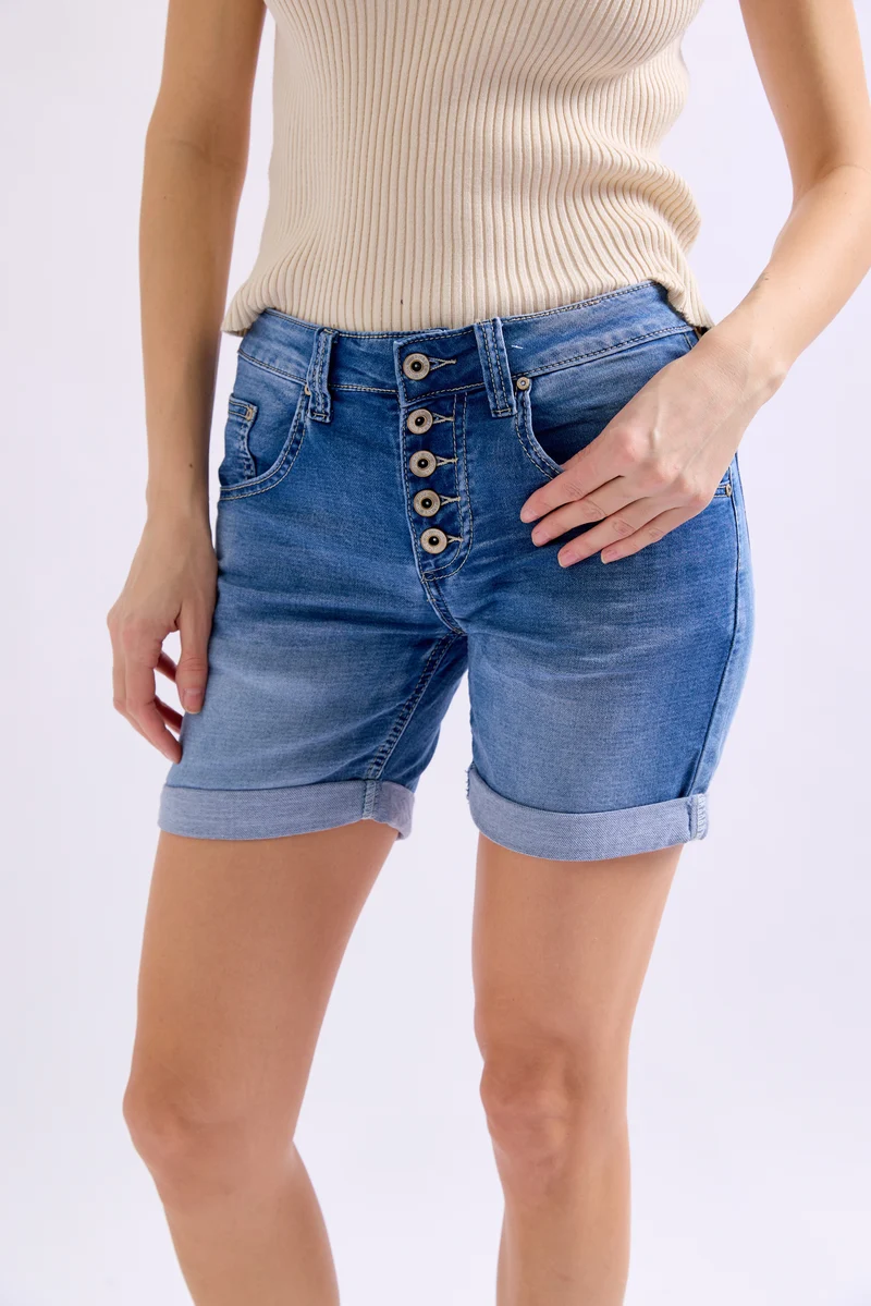Short Marine en JoggJeans Classiques 5 Boutons