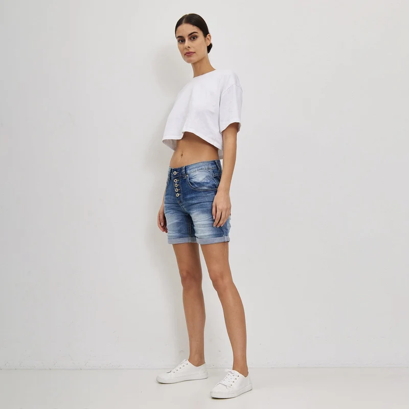 Short Marine en JoggJeans Classiques 5 Boutons