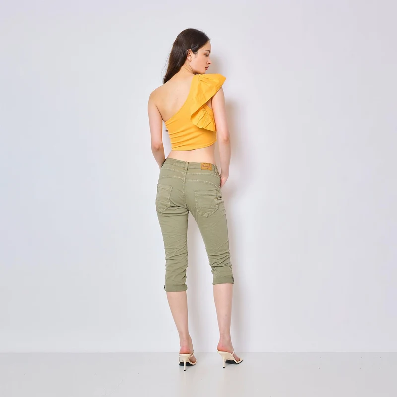 Pantacourts Justine Couleurs Boutons Fantaisies Dorés