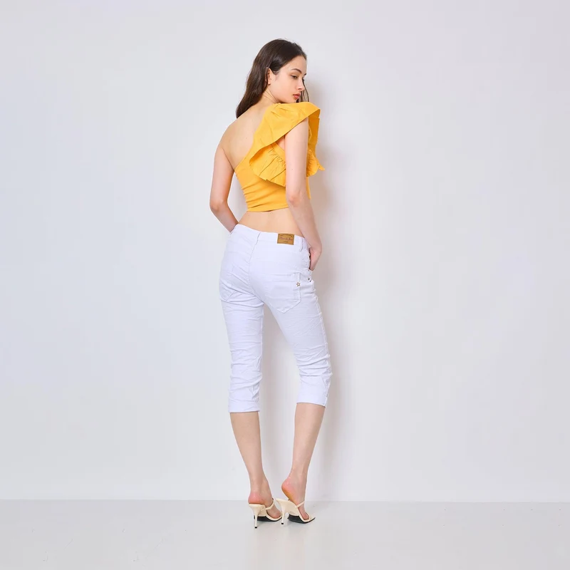 Pantacourts Justine Couleurs Boutons Fantaisies Dorés