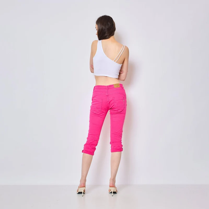 Pantacourts Justine Couleurs Boutons Fantaisies Dorés