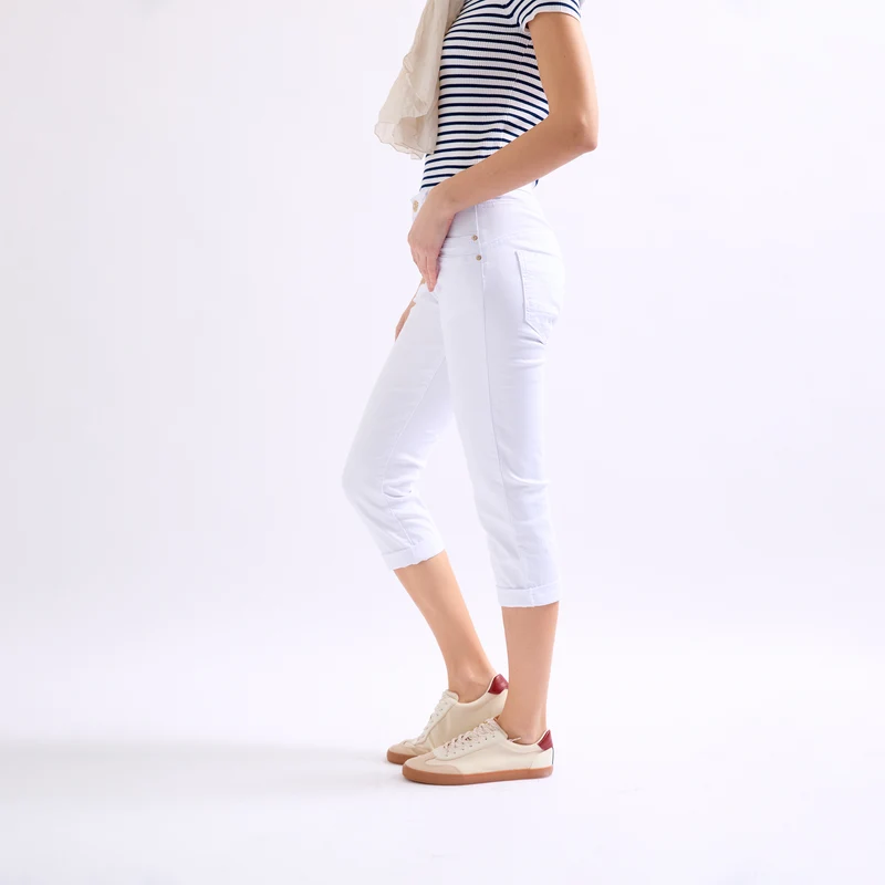 Pantacourts Justine Couleurs Boutons Fantaisies Dorés