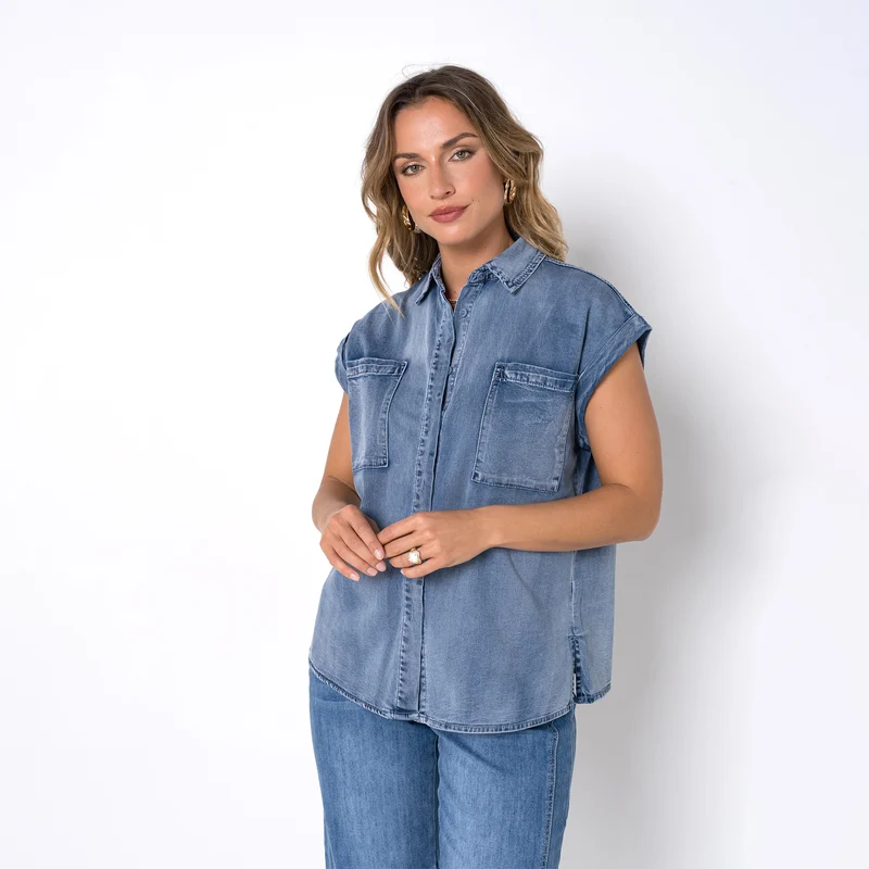 Chemise Jean Manches Courtes