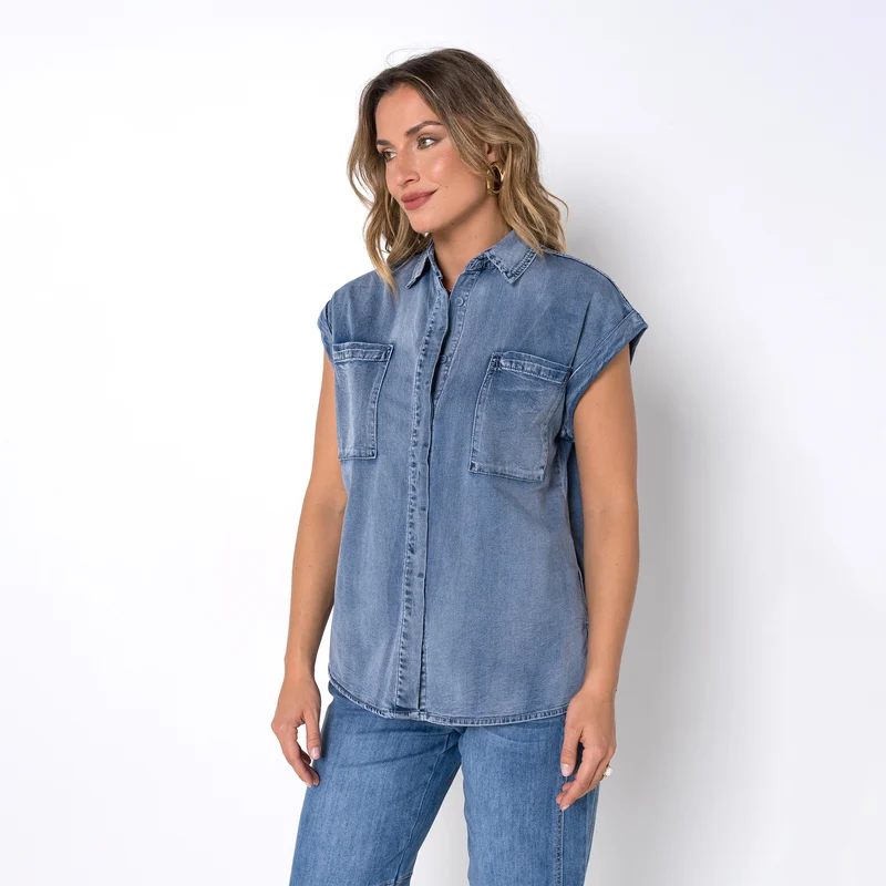 Chemise Jean Manches Courtes