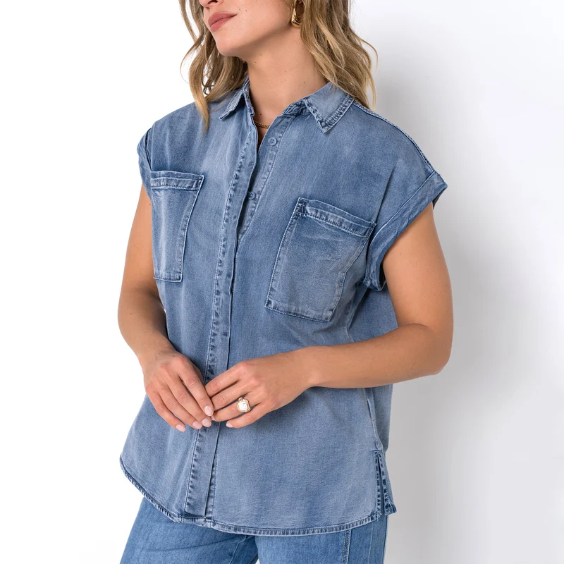 Chemise Jean Manches Courtes