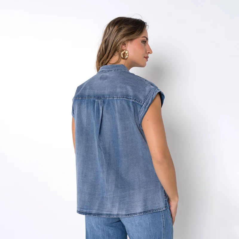 Chemise Jean Manches Courtes