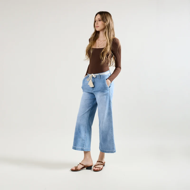 Chino Jean Droit 7/8eme