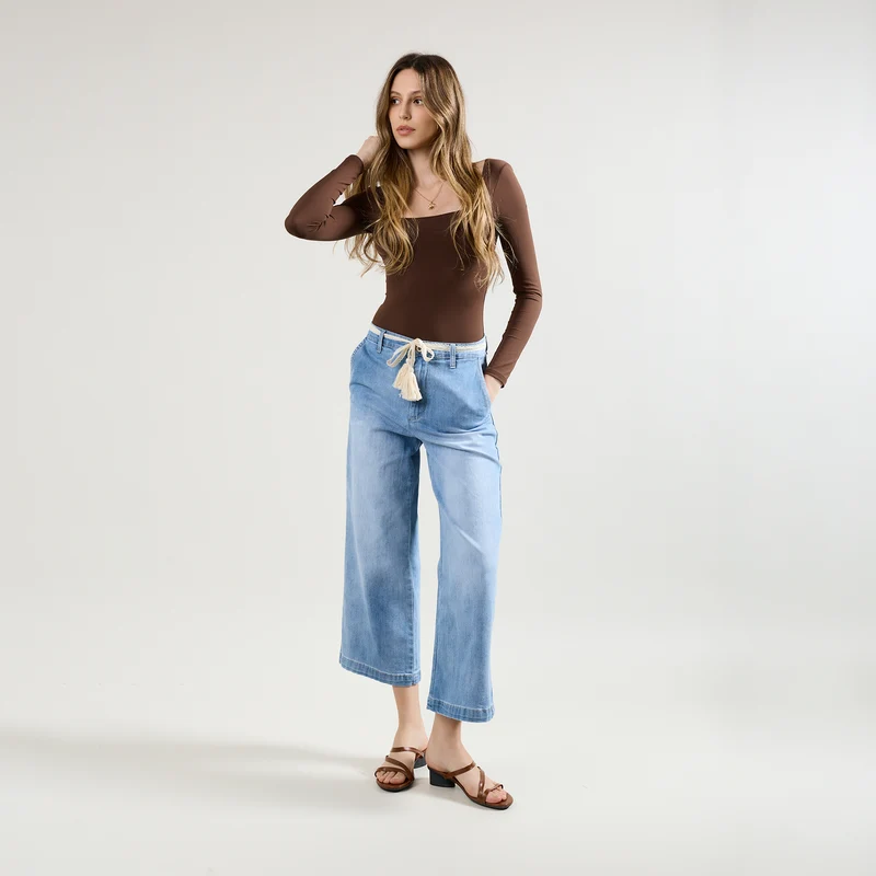 Chino Jean Droit 7/8eme