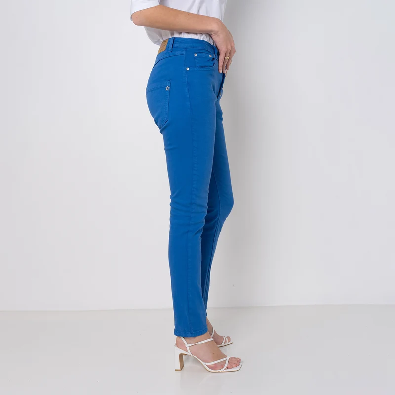 Pantalon Boyfriend à Boutons Fantaisies Argentés Été