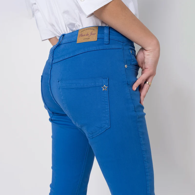 Pantalon Boyfriend à Boutons Fantaisies Argentés Été