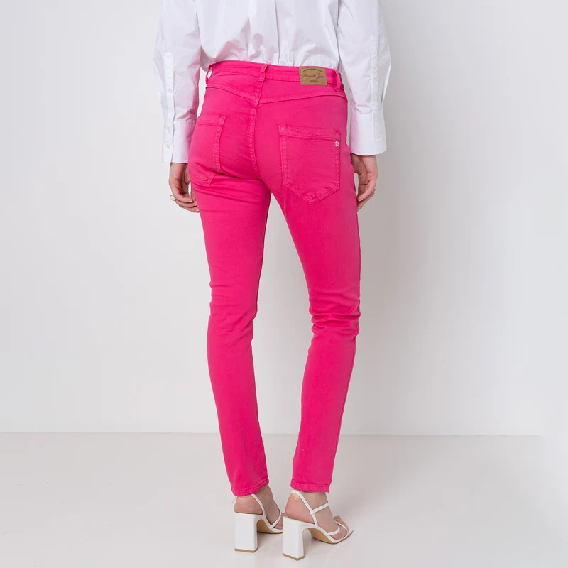 Pantalon Boyfriend à Boutons Fantaisies Argentés Été