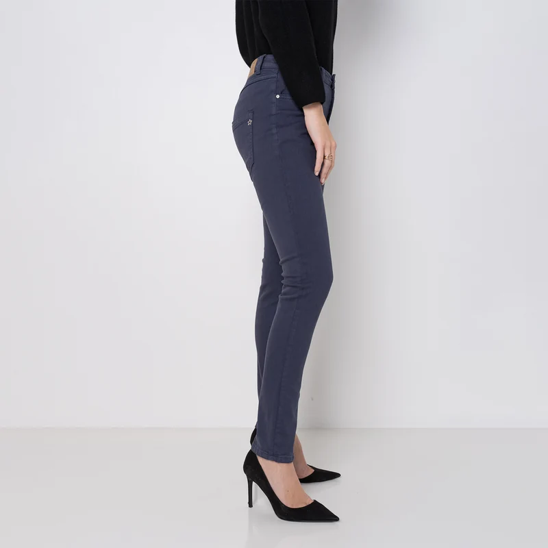 Pantalon Boyfriend à Boutons Fantaisies Argentés Été
