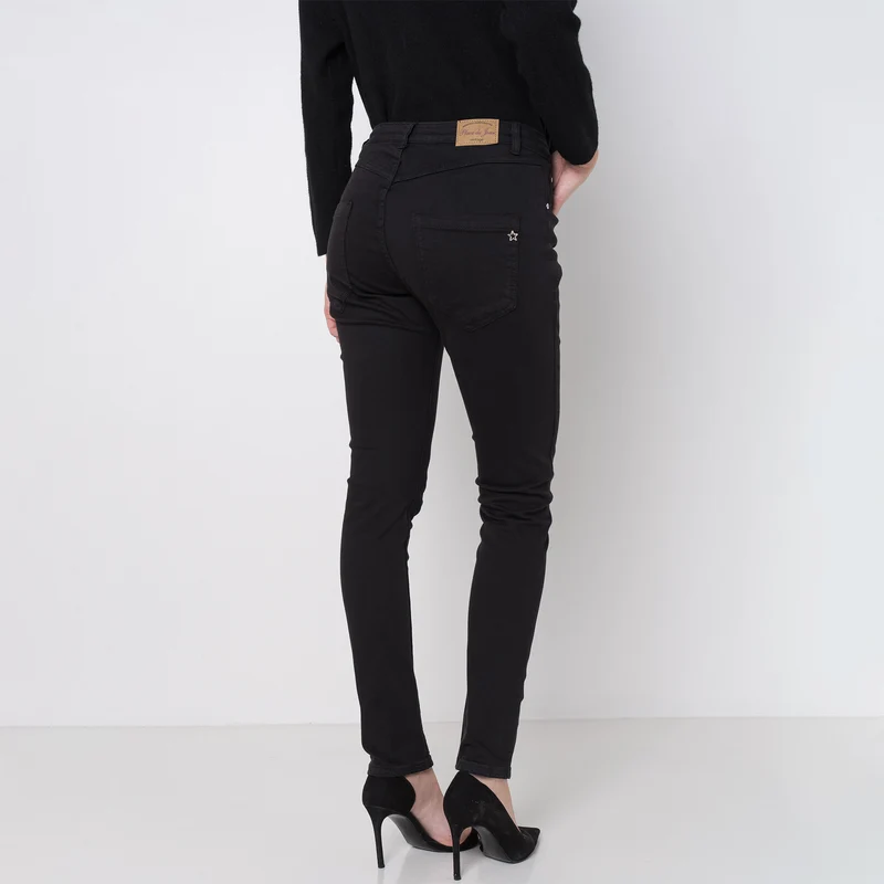 Pantalon Boyfriend à Boutons Fantaisies Argentés Été