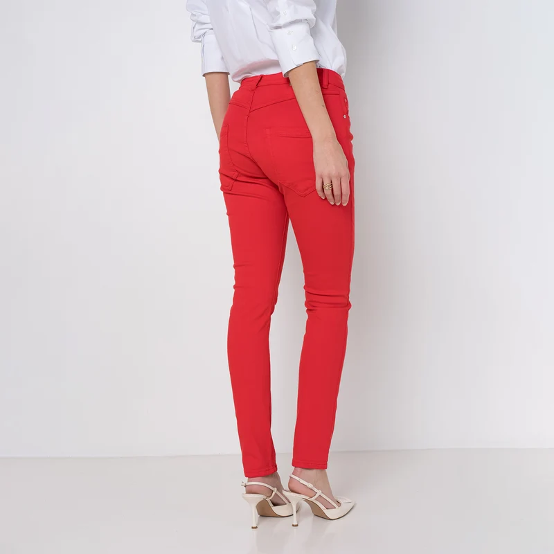 Pantalon Boyfriend à Boutons Fantaisies Argentés Été