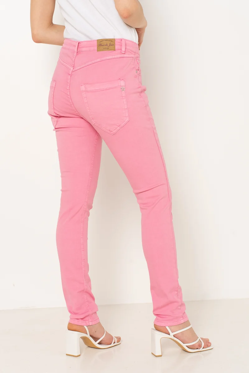 Pantalon Boyfriend à Boutons Fantaisies Argentés Été