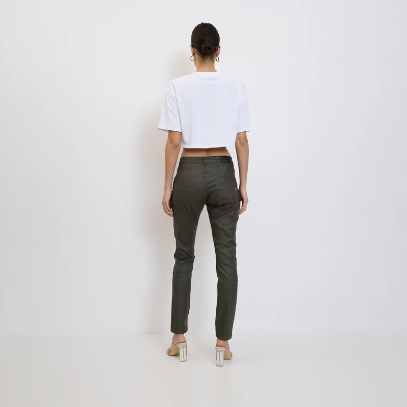 Boyfriend Simili Cuir Boutons Fantaisies