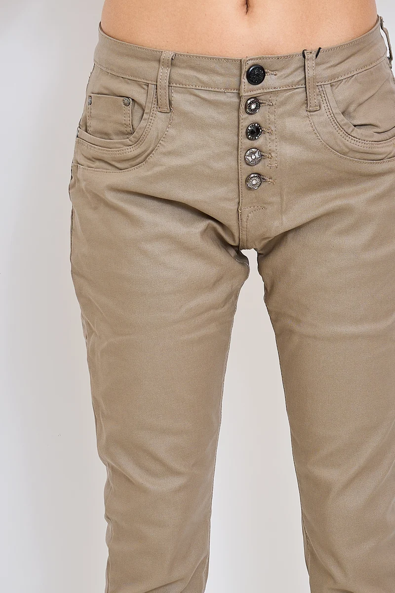 Boyfriend Simili Cuir Boutons Fantaisies