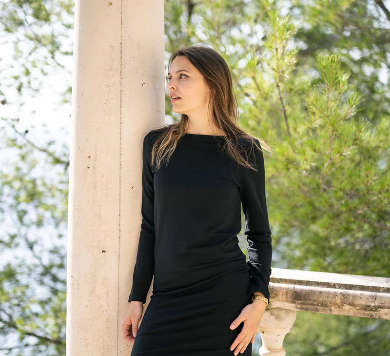 EVOLUTION MERINO LONG SLEEVES DRESS