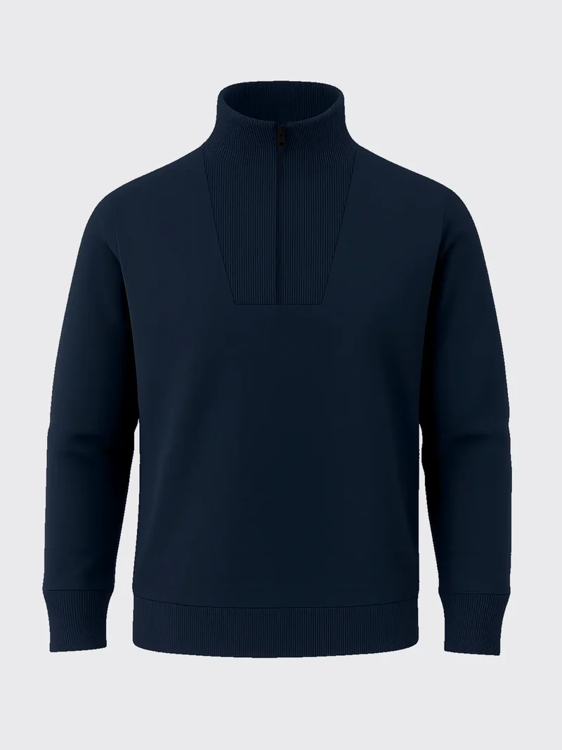 ESSENTIAL MERINO ZIP SWEATER