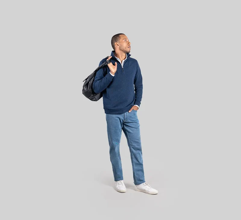 ESSENTIAL MERINO ZIP SWEATER