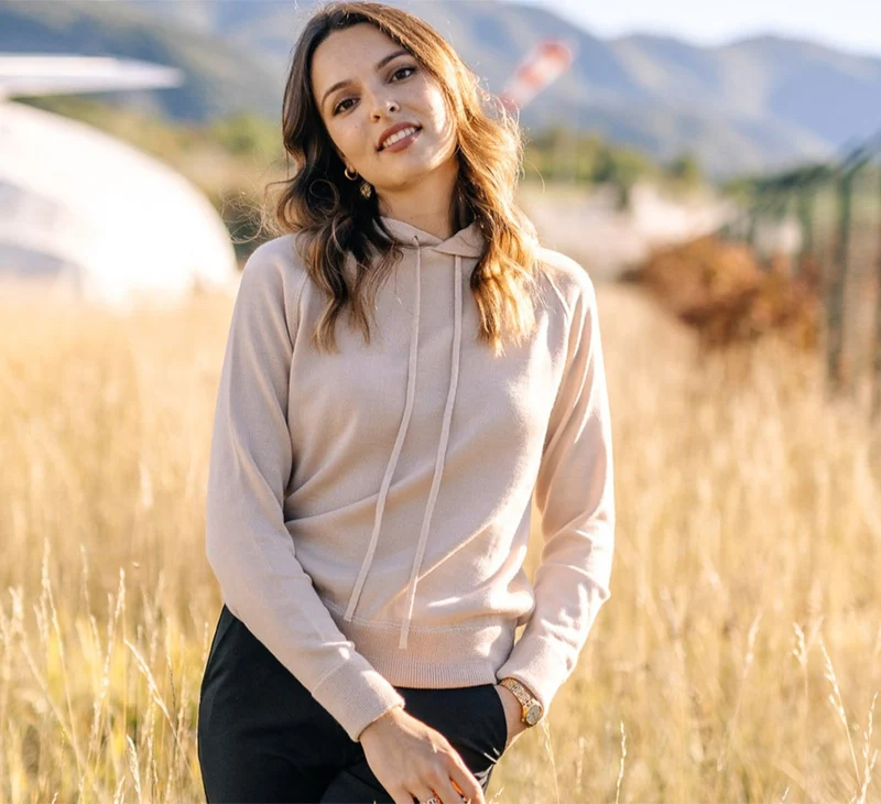 WOMAN MERINO HOODIE
