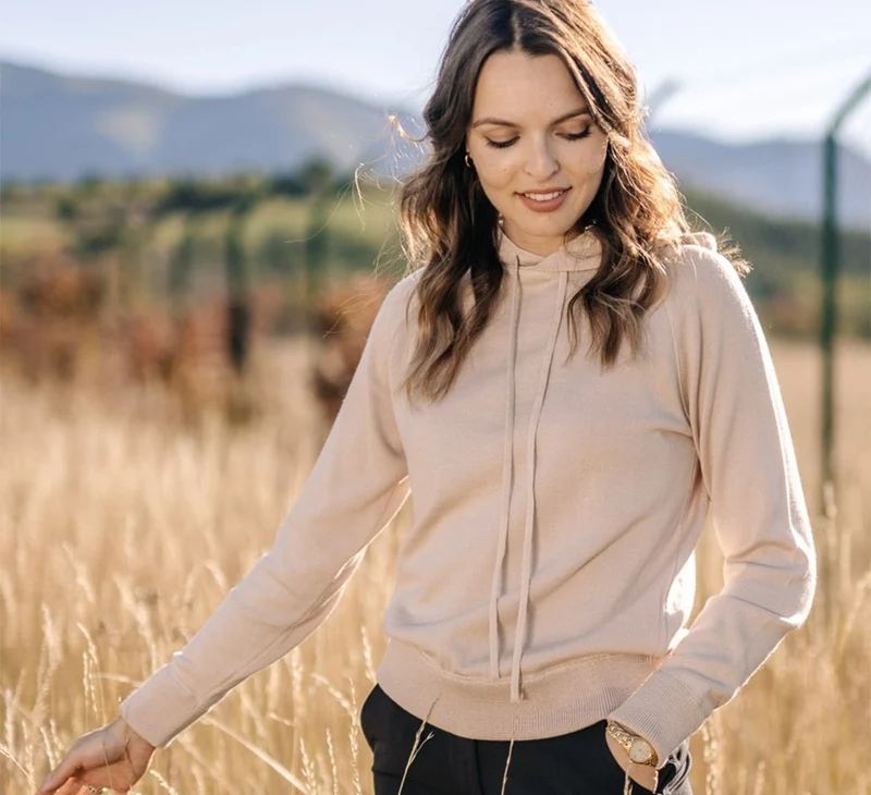 WOMAN MERINO HOODIE