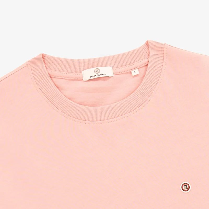 T-shirt manches courtes Théo en coton rose