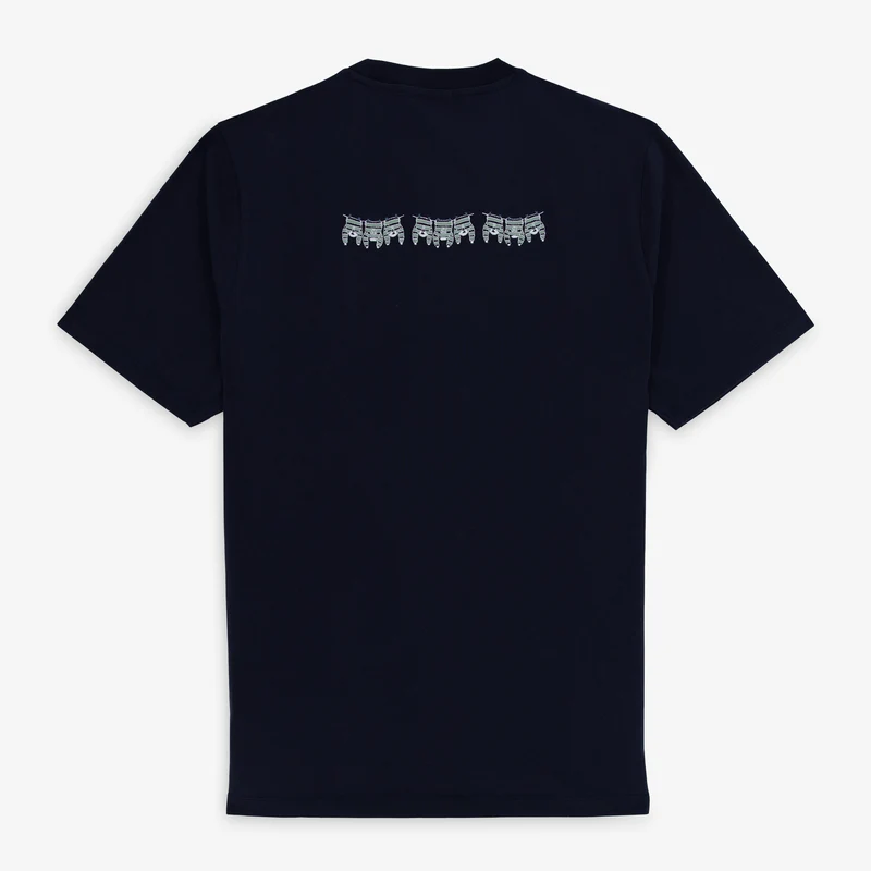 T-shirt manches courtes Théo en coton bleu marine