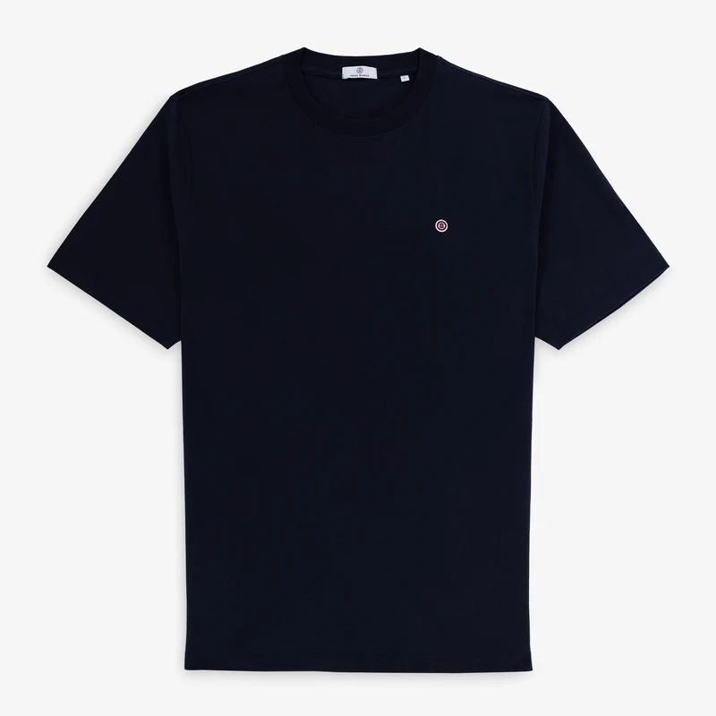 T-shirt manches courtes Théo en coton bleu marine