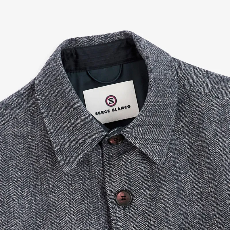 Veste Worker doublée lainage broderie « Serge BLANCO BIARRITZ » Trap
