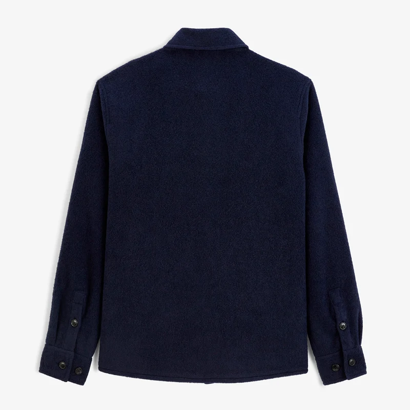 Veste Worker doublée lainage bleu marine foncé Trap