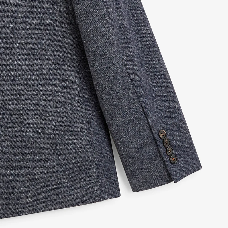 Blazer laine mélangée bleu encre