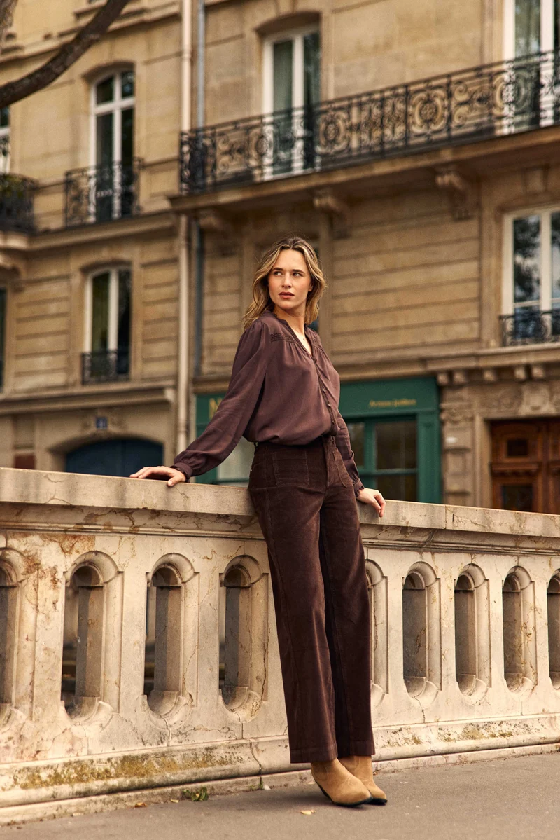Atlanty - Pantalon large en velours