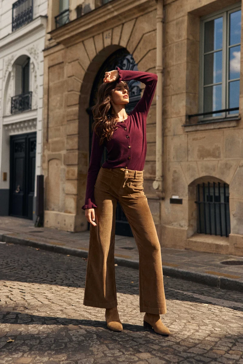 Atlanty - Pantalon large en velours