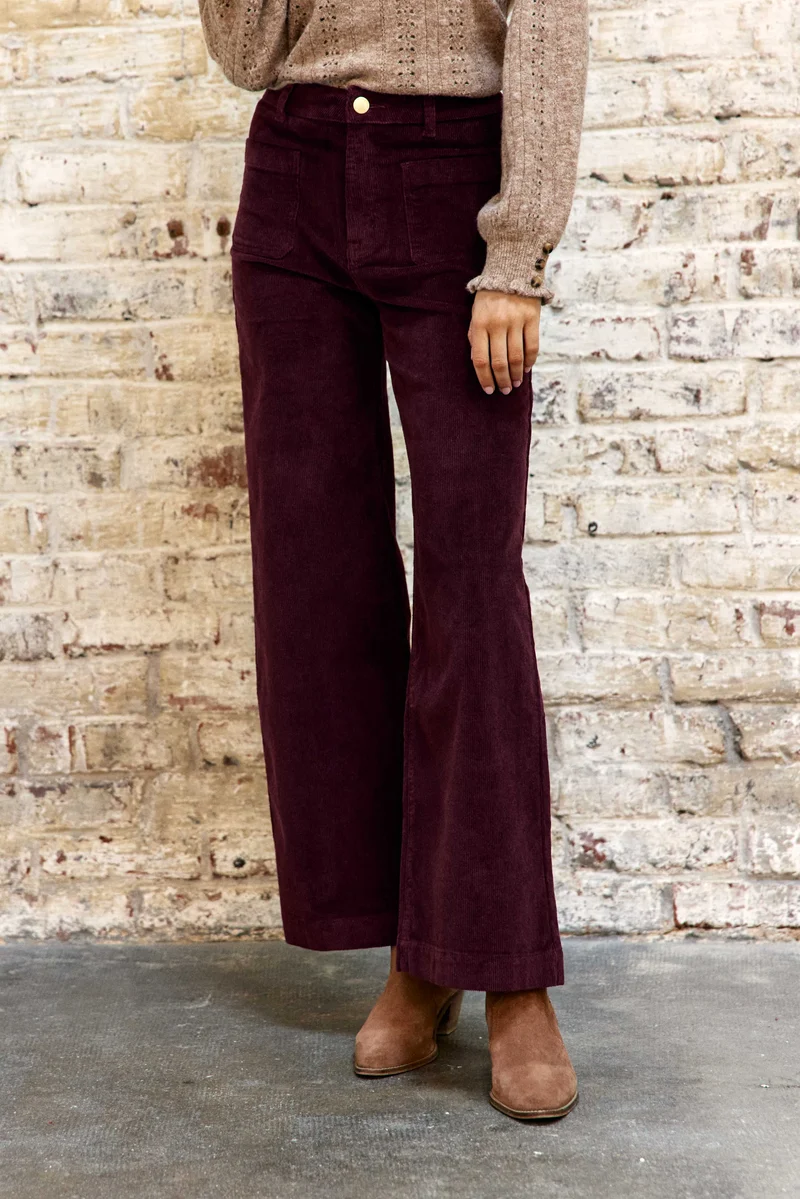 Atlanty - Pantalon large en velours