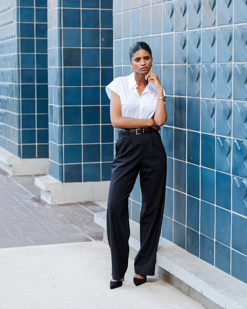 Pantalon large Bari - Noir