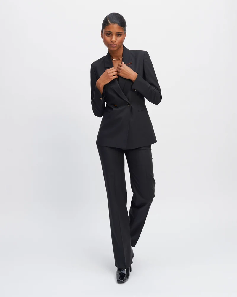 Pantalon droit Berlin - Noir super 120's