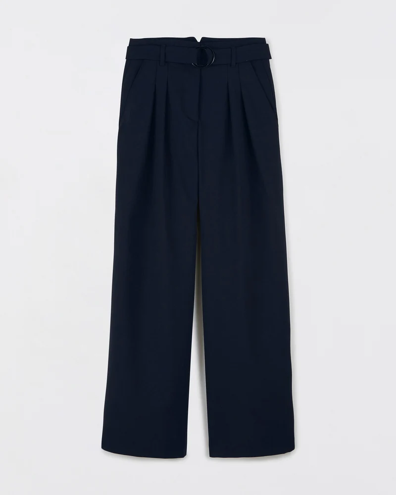 Pantalon palazzo Panama - Bleu Marine