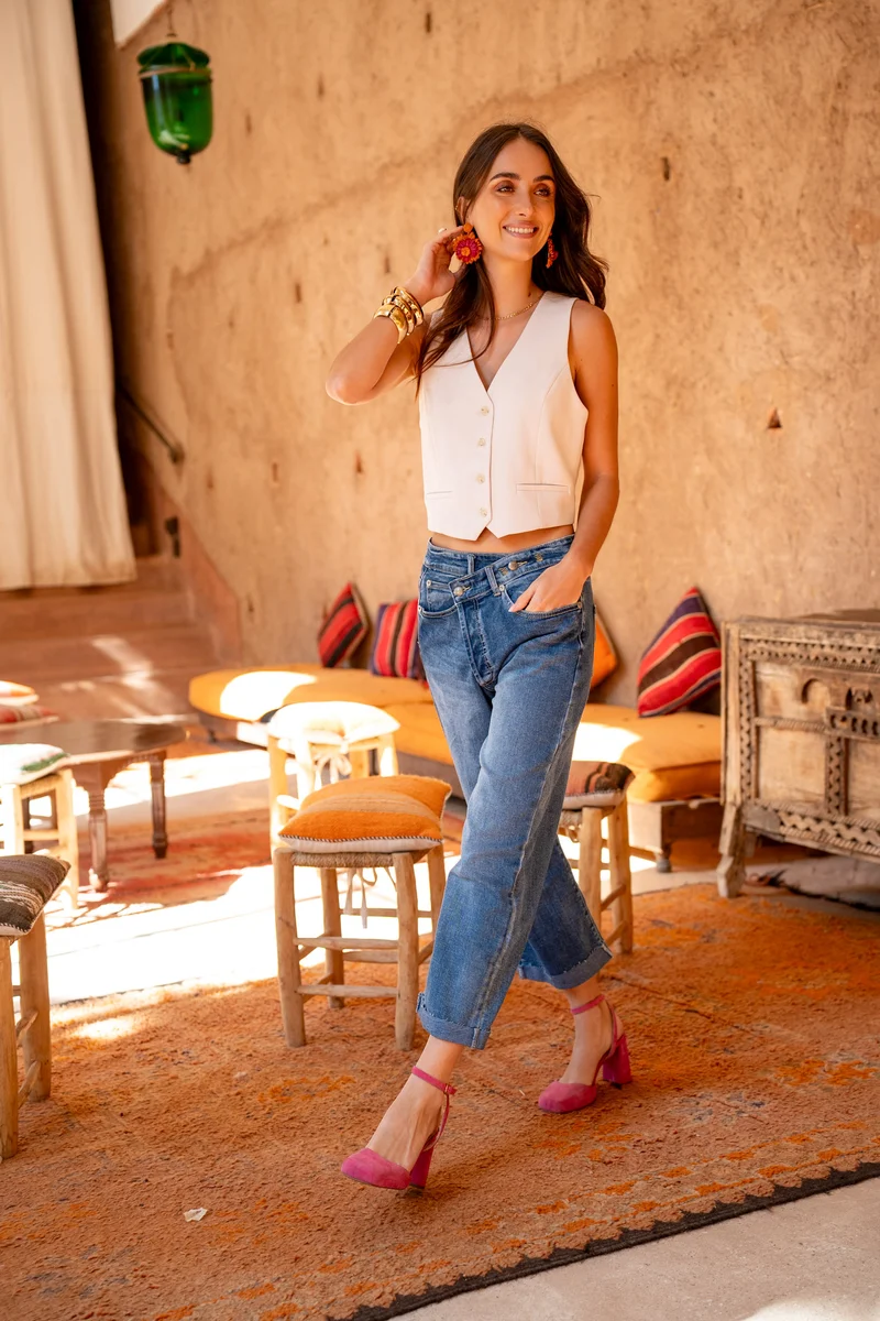 Jean Loose Fermeture Asymétrique