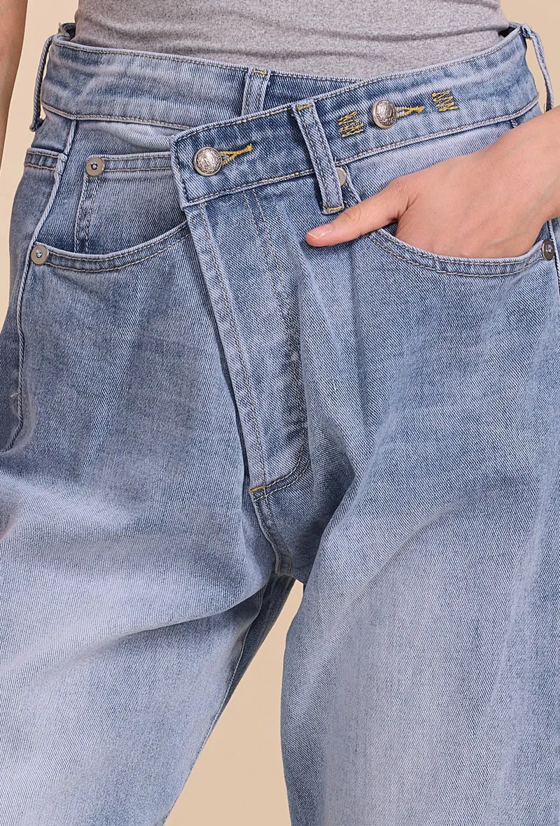 Jean Loose Fermeture Asymétrique